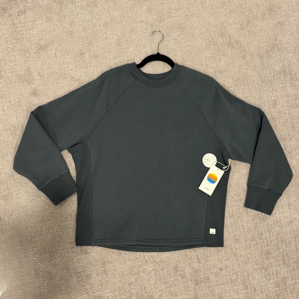 Vuori Women’s Restore Oversized Crew Sweatshirt in color Lake